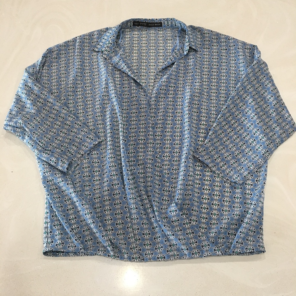 Zara Crossover Printed Blouse